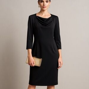 Claiborne Classic Black Long Sleeve Dress